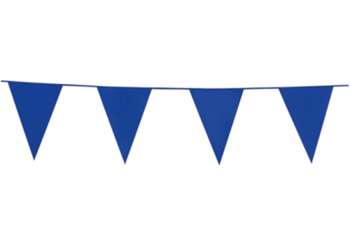 Vimpelguirlande med snor 10m - blå